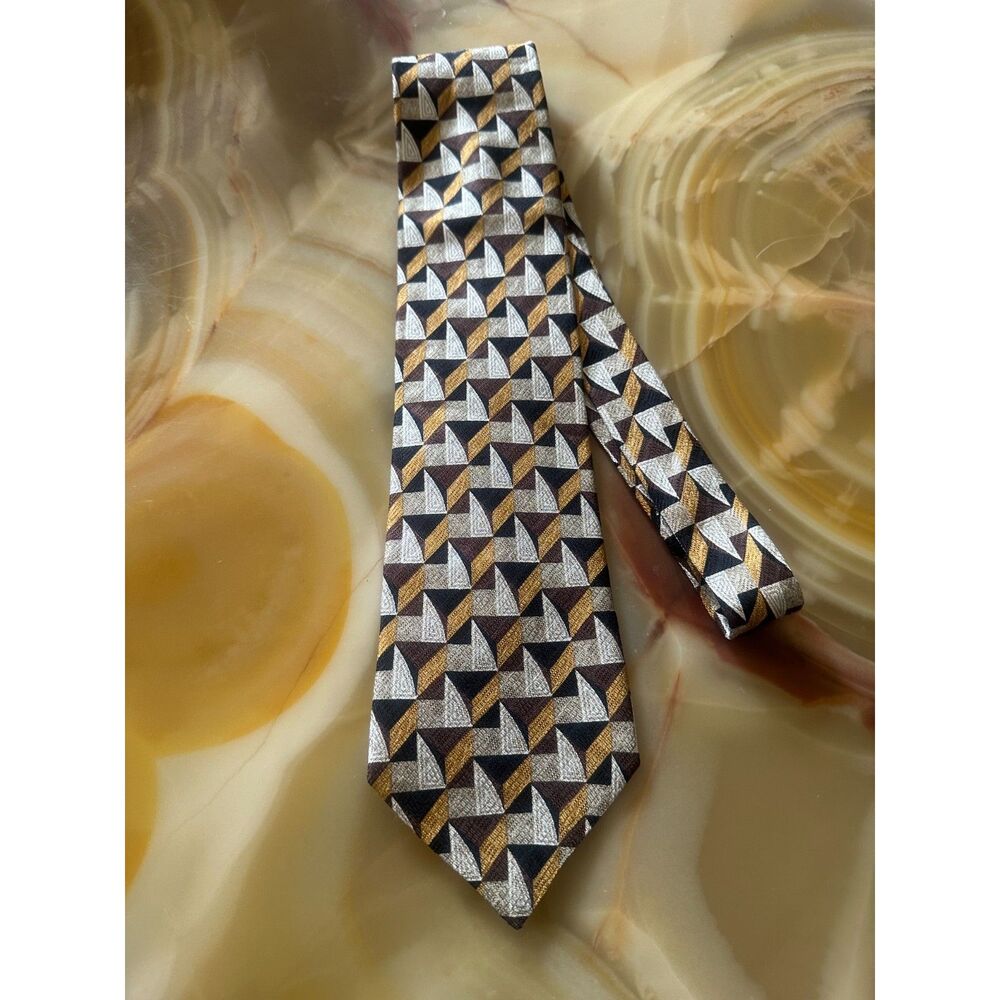 Ermenegildo Zegna Geometric Silk Tie